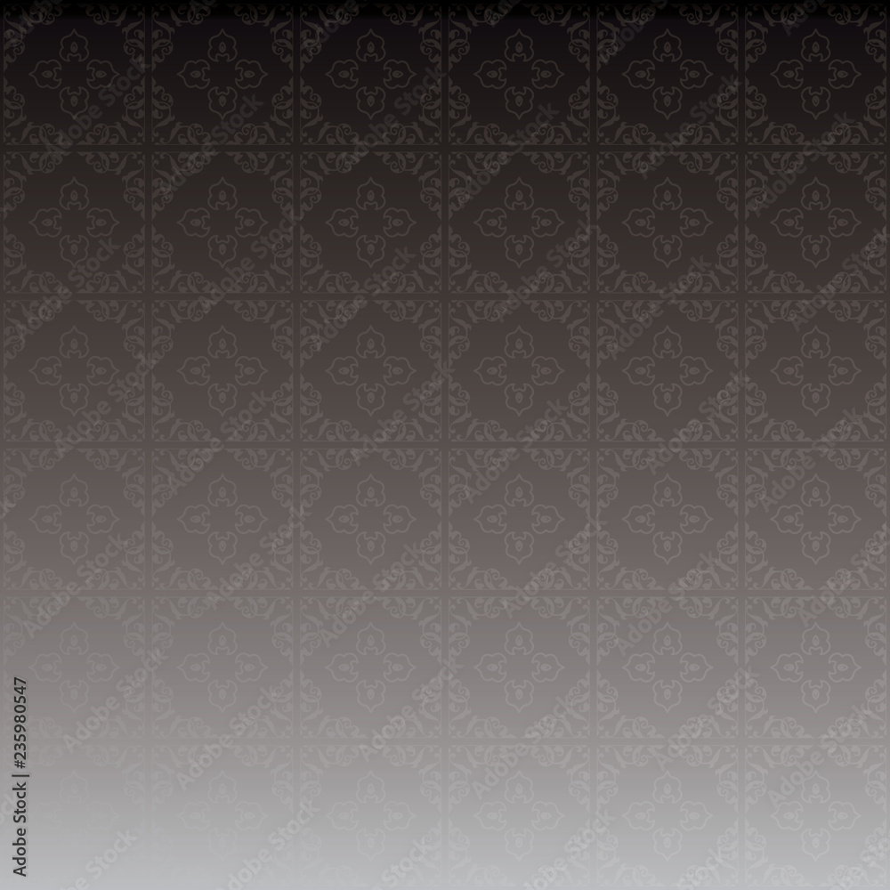 gray vector background with beautiful ornament and gradient