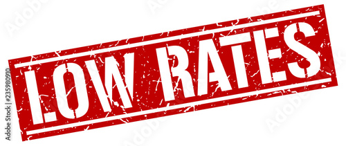 low rates square grunge stamp