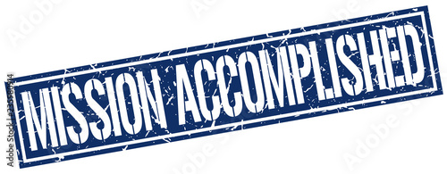 mission accomplished square grunge stamp