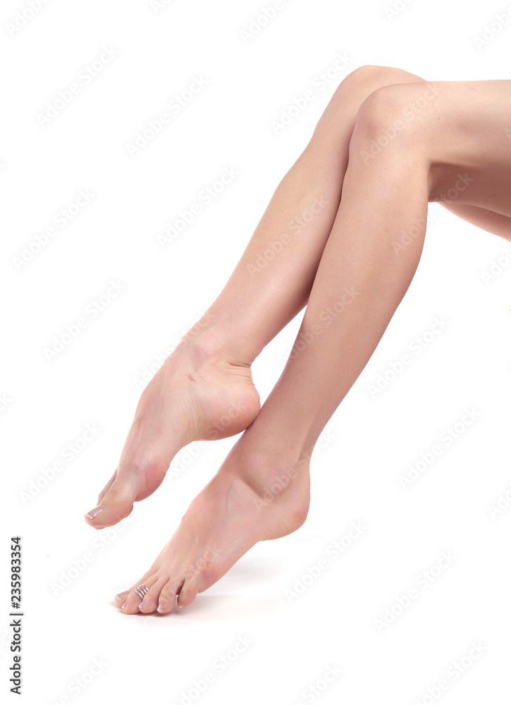 Beautiful female legs isolated
