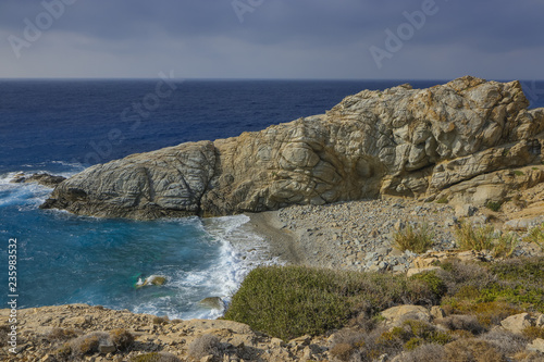 absolute insider tip, dreamlike lonely bay on the laid back Greek island of Ikaria on the Mediterranean