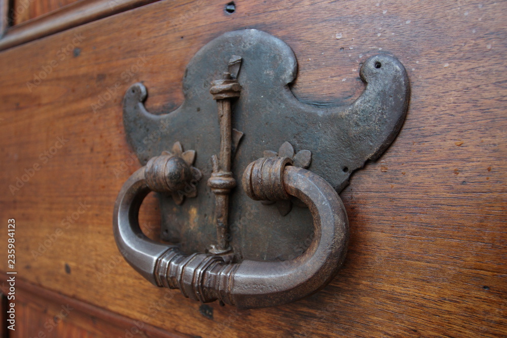 A shot of a handle of a drawer A shot of a handle of a drawer