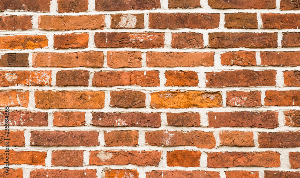 Obraz premium Background of red brick wall texture