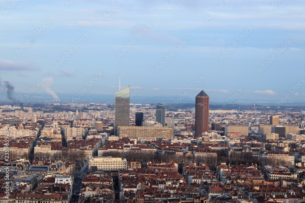 LYON VUE DEPUIS LA COLLINE DE FOURVIERE