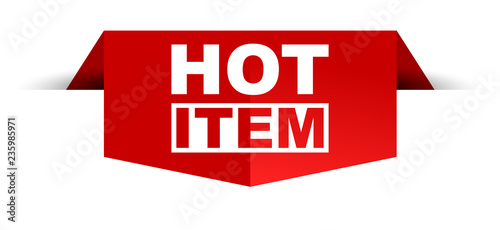 red vector banner hot item