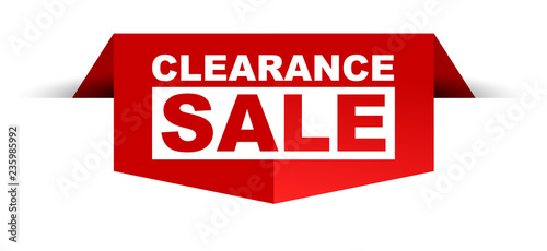 red vector banner clearance sale photo