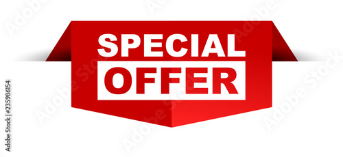 red vector banner special offer