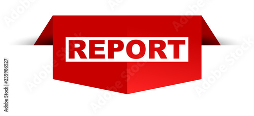 red vector banner report