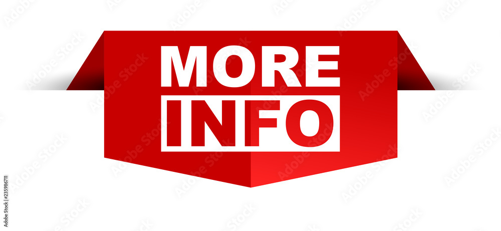 red vector banner more info red vector banner more info