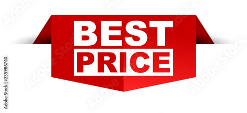 red vector banner best price