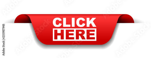red vector banner click here