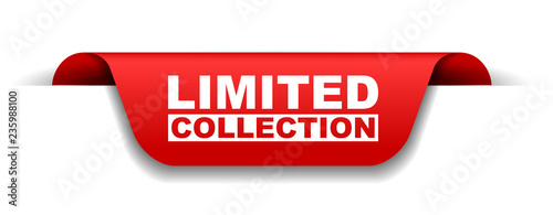 red vector banner limited colection
