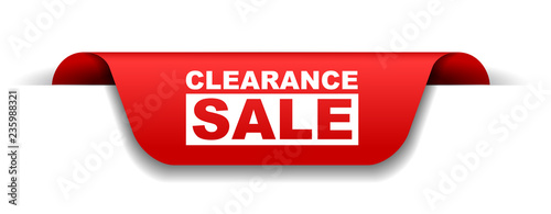 red vector banner clearance sale