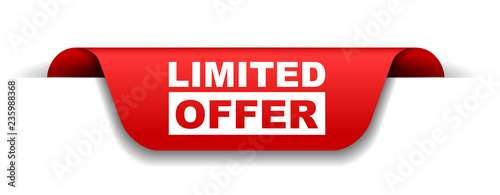 red vector banner limited offer