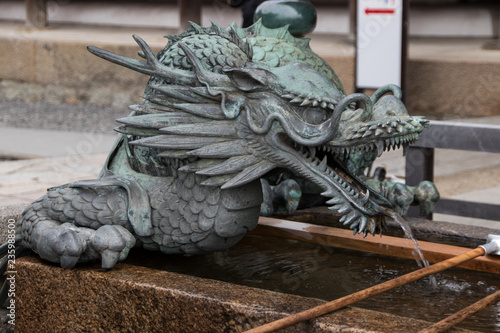 Dragon fountain at the entrance to the Kiyomizu-dera temple in Kyoto