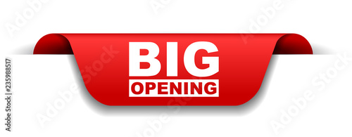 red vector banner big opening