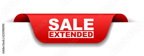 red vector banner sale extended photo