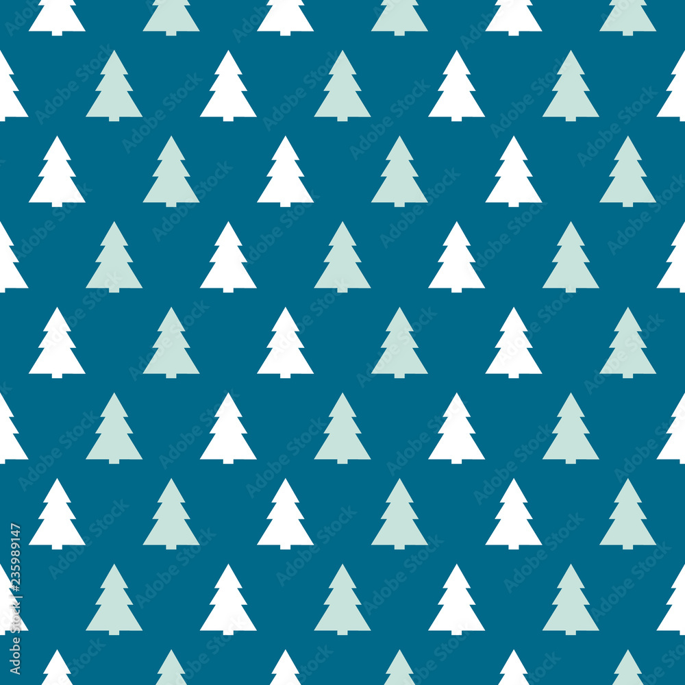 Obraz premium Christmas trees on a background - seamless pattern. Vector.