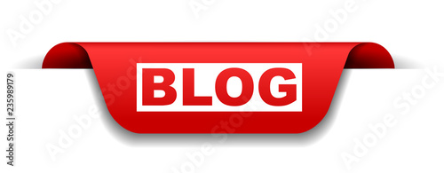 red vector banner blog