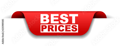 red vector banner best prices