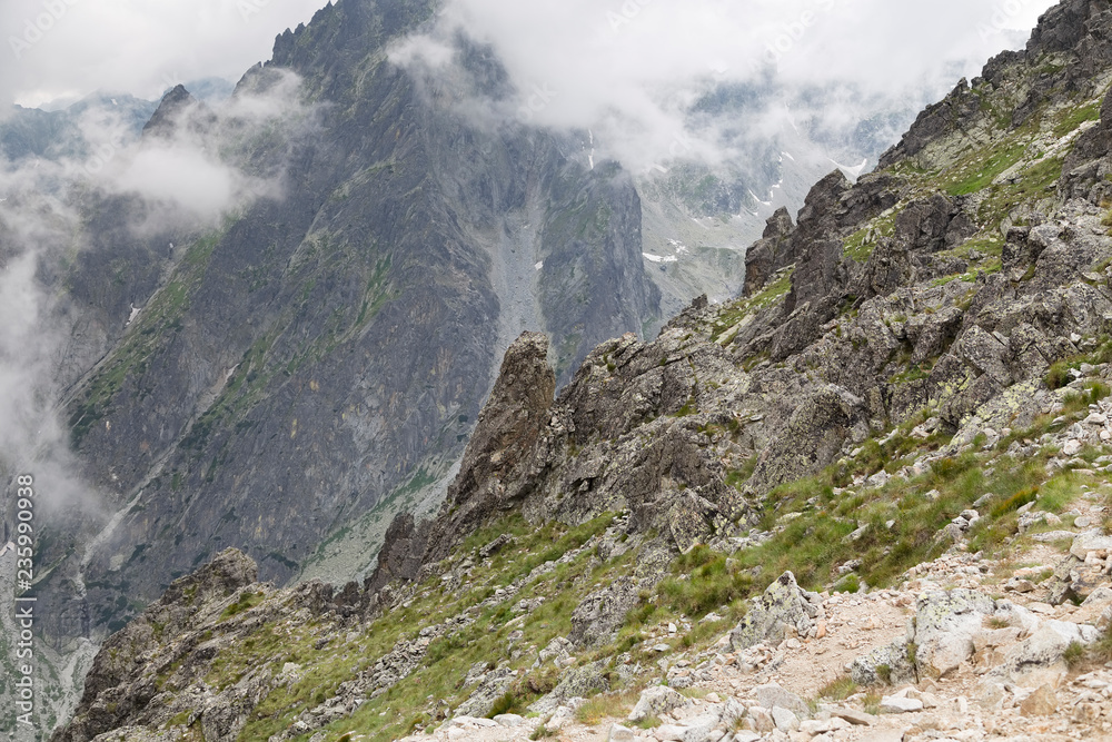 Mountain range and gorge