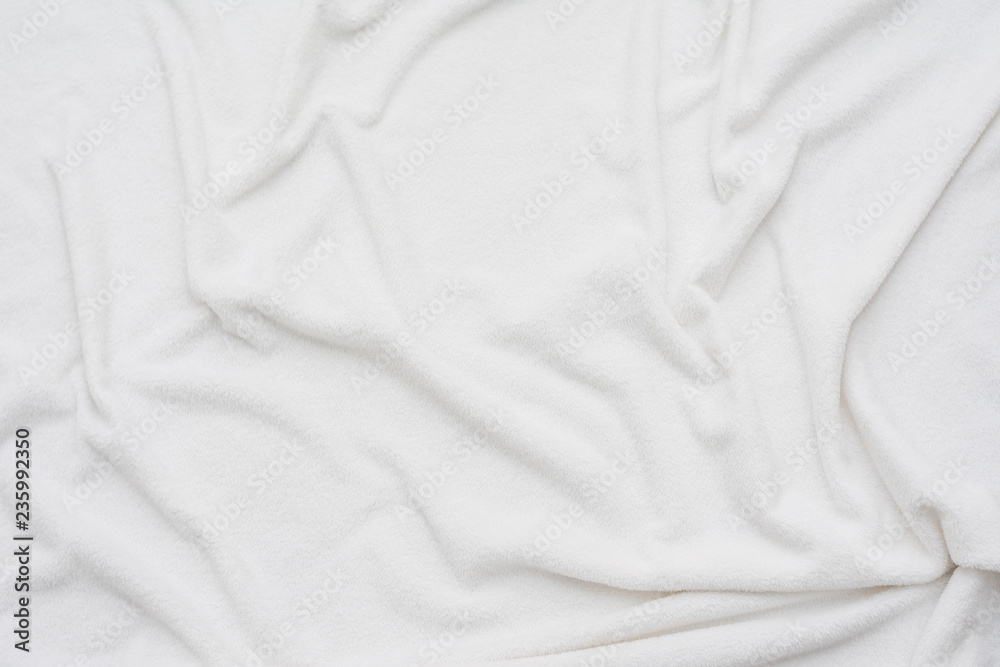 white crumpled blanket, plaid, top view white crumpled blanket, plaid, top view