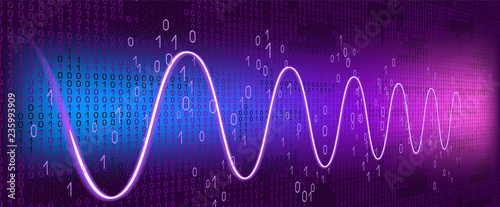 Graph harmonic damped oscillations  on binary code background