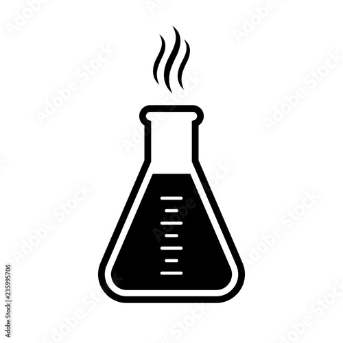 Chemicals cone retort vector icon