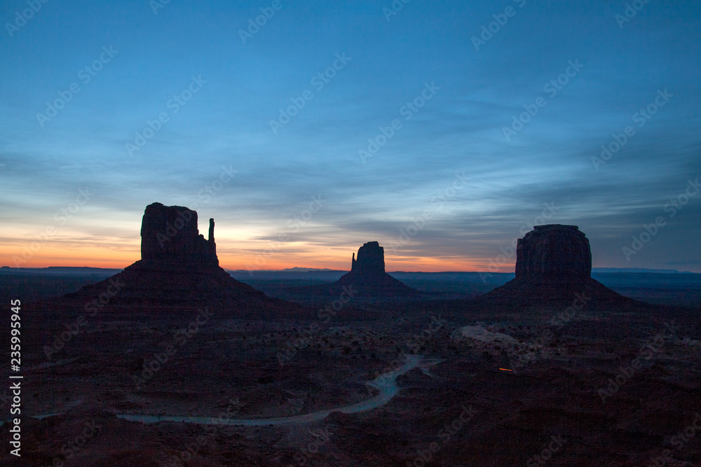 sunset monument valley