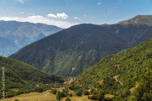 View to a valley from high in mountains © Margarita