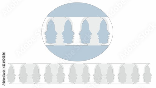 Rubin Vase Optical Illusion Balustrade
