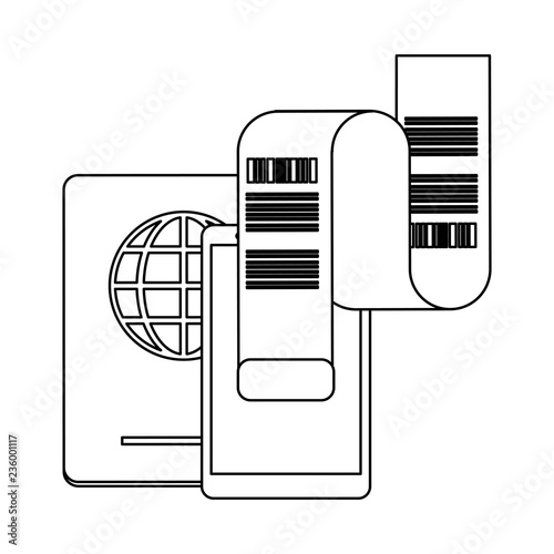 Buy online flight tickets black and white