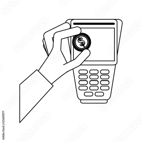 Credit card and electronic payment black and white