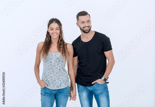 portrait of a smiling young couple