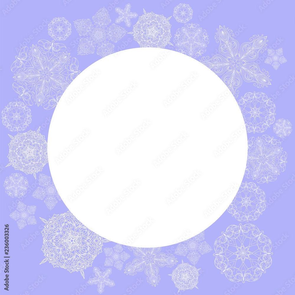 round snowflake frame