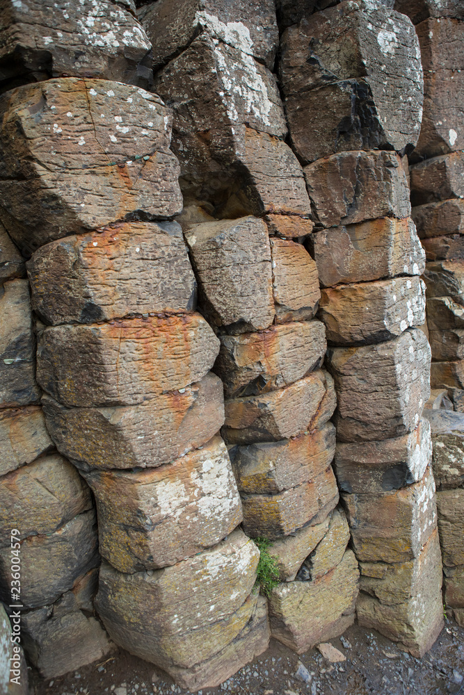 Basalt Columns at the Giant's Causeway in Northern Ireland
