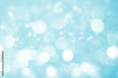 Blue and White Circular Bokeh Abstract Background