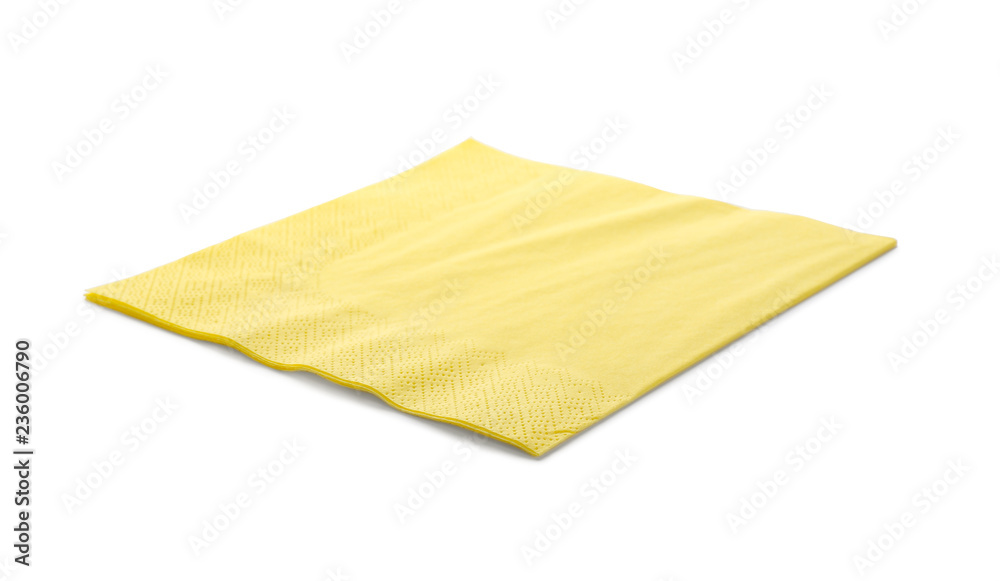 Paper napkin on white background. Personal hygiene Paper napkin on white background. Personal hygiene