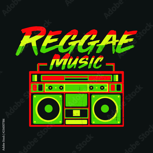reggae jamaica boombox vintage records music distressed