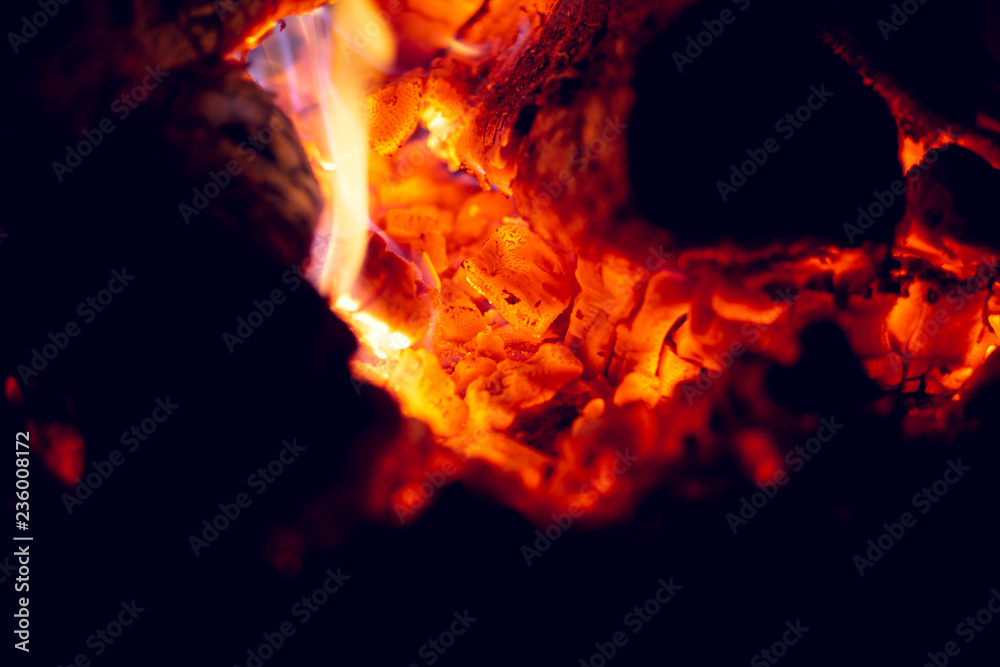 Embers and sparks close up. Embers and sparks close up.