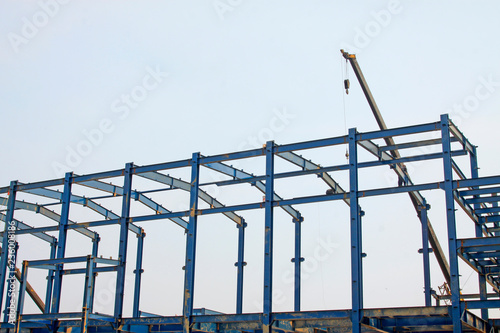 Factory steel framework