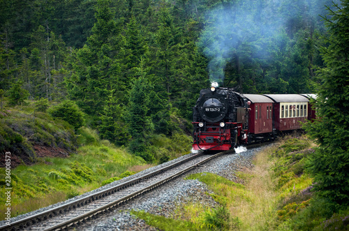 old steam train railway brockenbahn