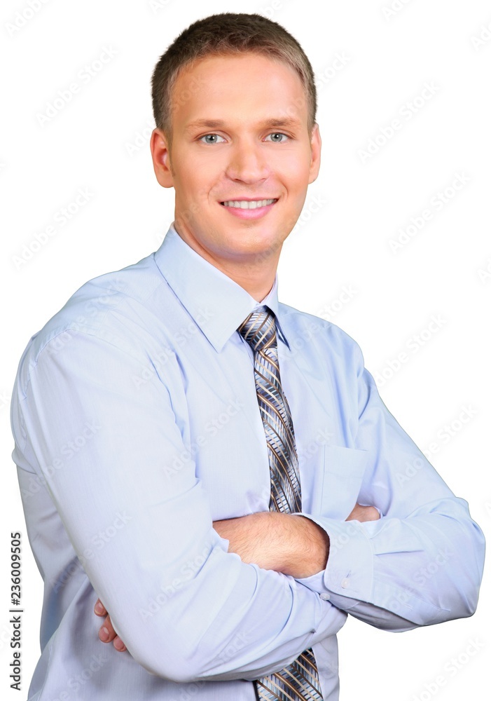 Handsome Man with Arms Folded - Isolated Handsome Man with Arms Folded - Isolated