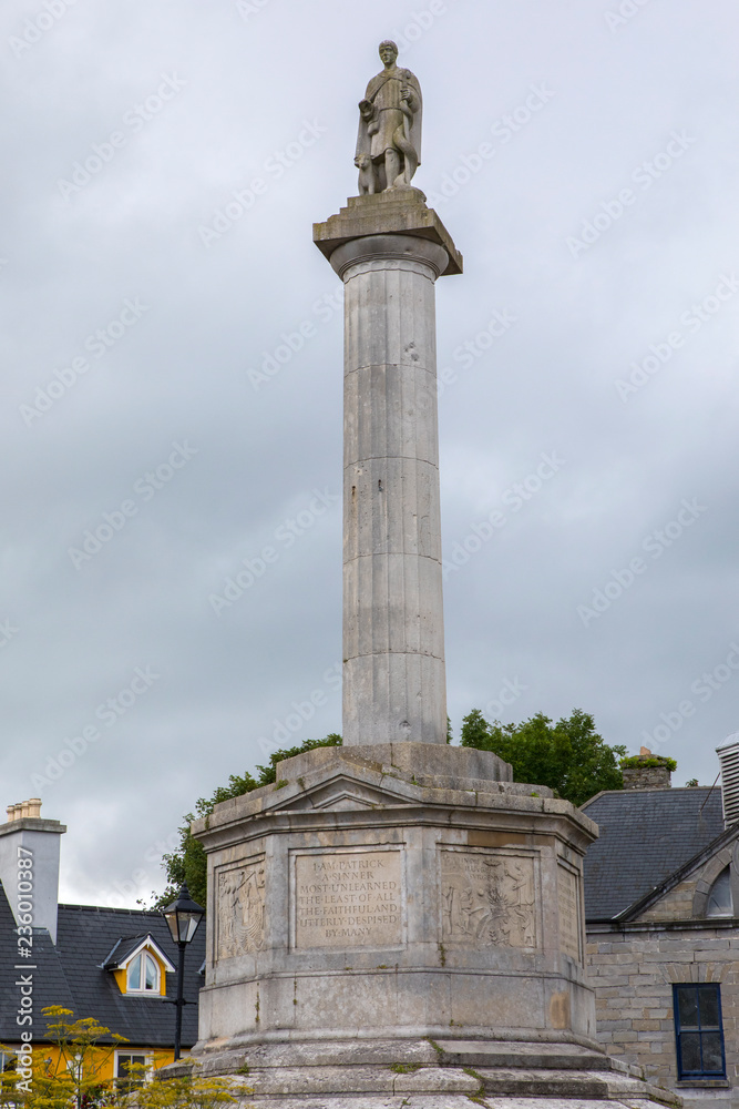 Octagon Column and Statue of St. Patrick in Westport