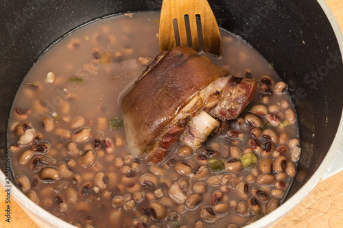 Pot of Black-eyed Peas with Ham Hock