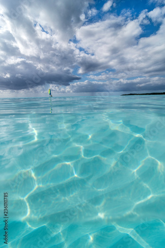 Sailing off Half Moon Cay, Bahamas