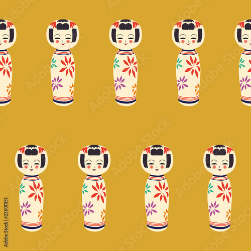こけしの総柄