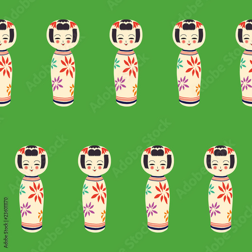 こけしの総柄