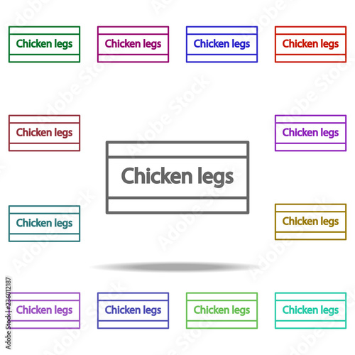 box of chicken legs concept line icon. Elements of fast food in multi color style icons. Simple icon for websites, web design, mobile app, info graphics