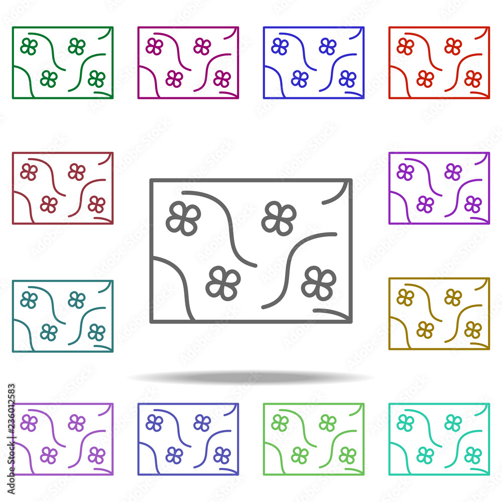 Fototapeta premium wallpaper concept line icon. Elements of construction tools in multi color style icons. Simple icon for websites, web design, mobile app, info graphics
